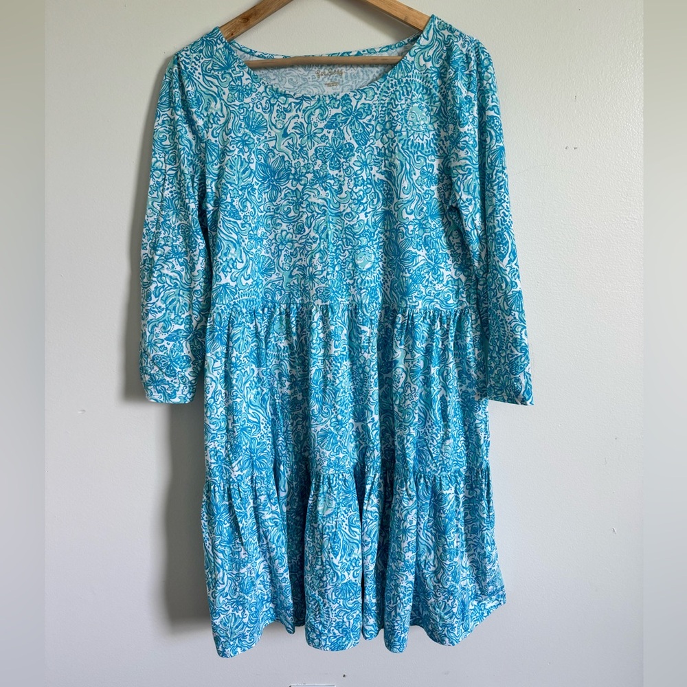 Lilly Pulitzer Geanna Knit Swing Dress, 3/4 length, size L